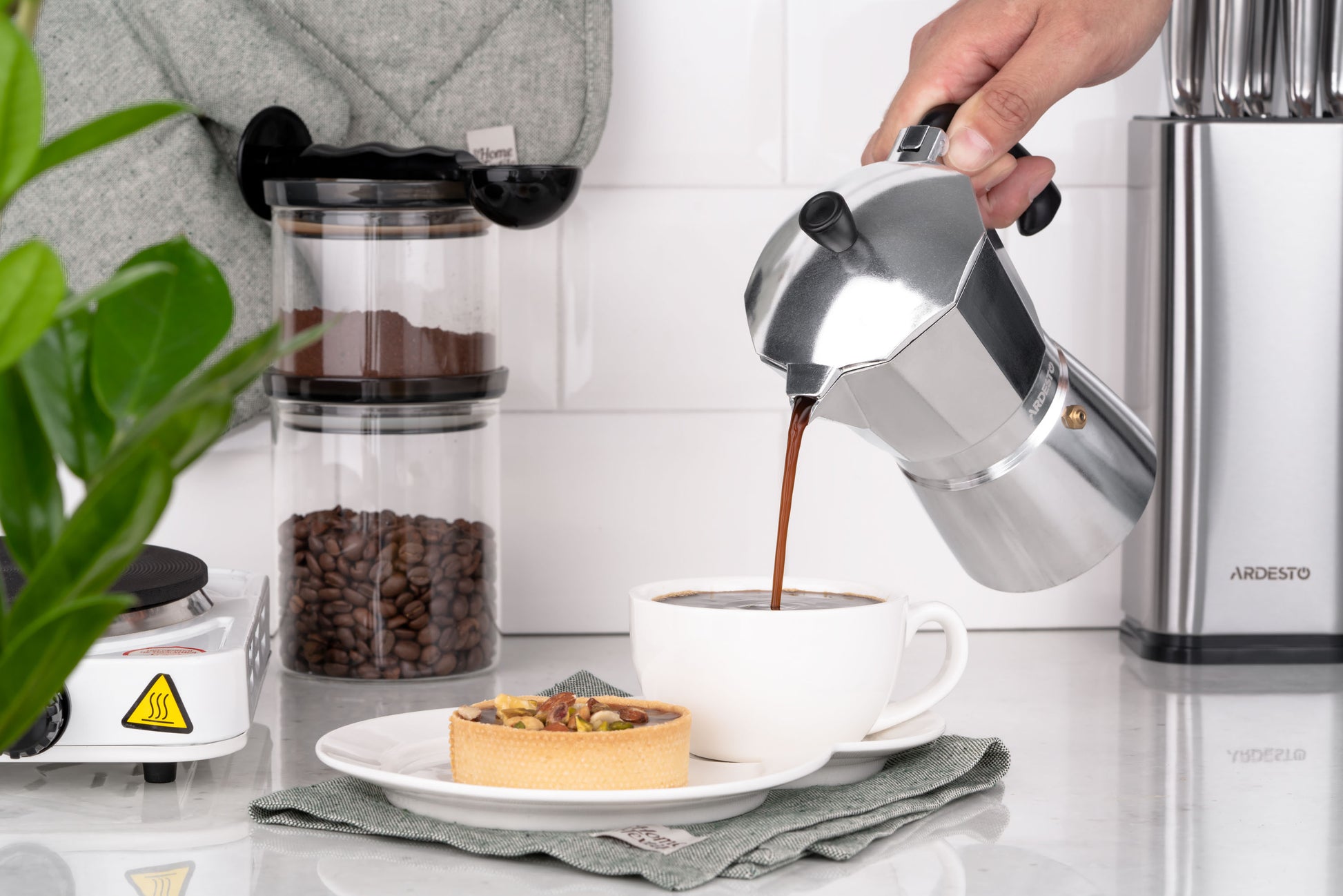 Ardesto Gemini Cremona AR0806AG Moka Pot, 6 Cups, 240 mL - Image 4