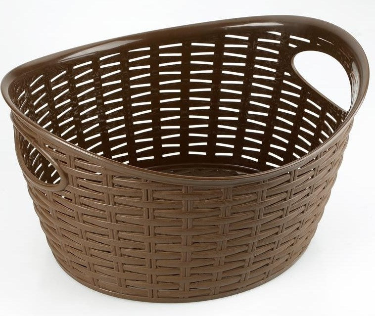Ucsan Plastik M-074 Oval Knit-Style Basket, 35 x 29 x 18.5 cm, 9 L