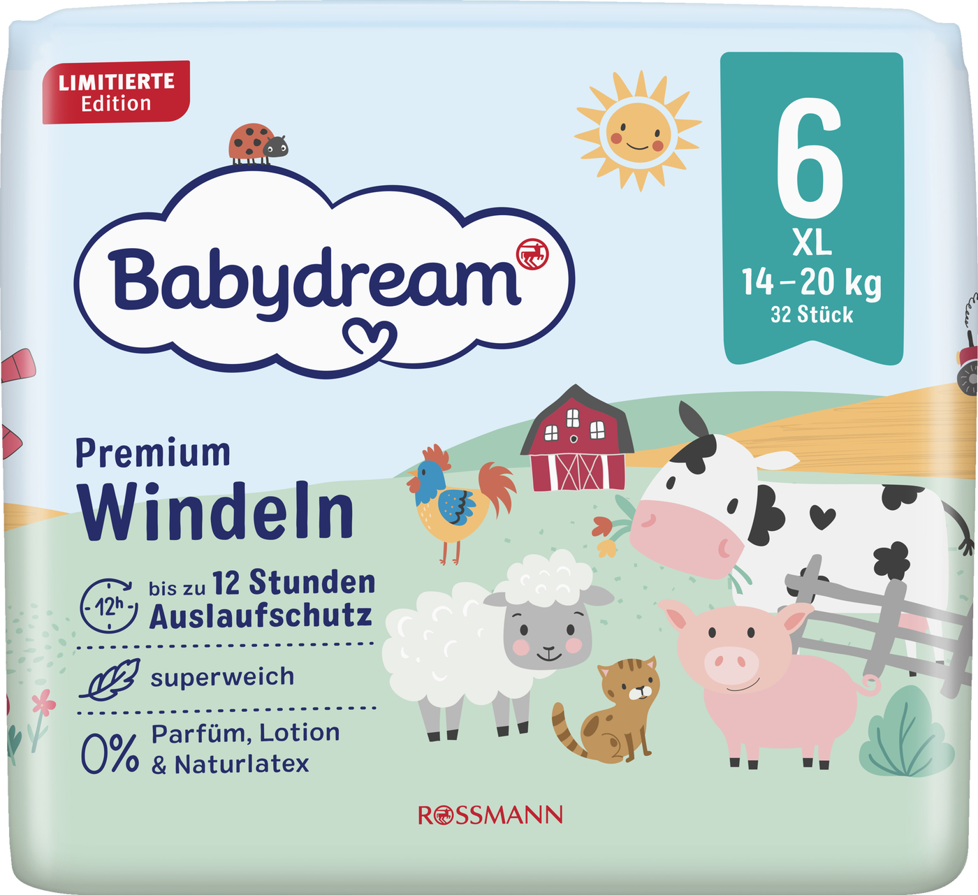 Babydream Premium 6 Baby Diapers, 14-20 kg, 32 pcs
