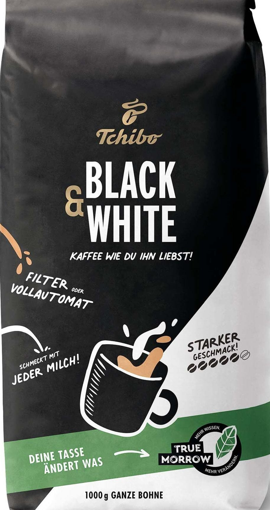 Tchibo Black & White Coffee Beans, 1 kg