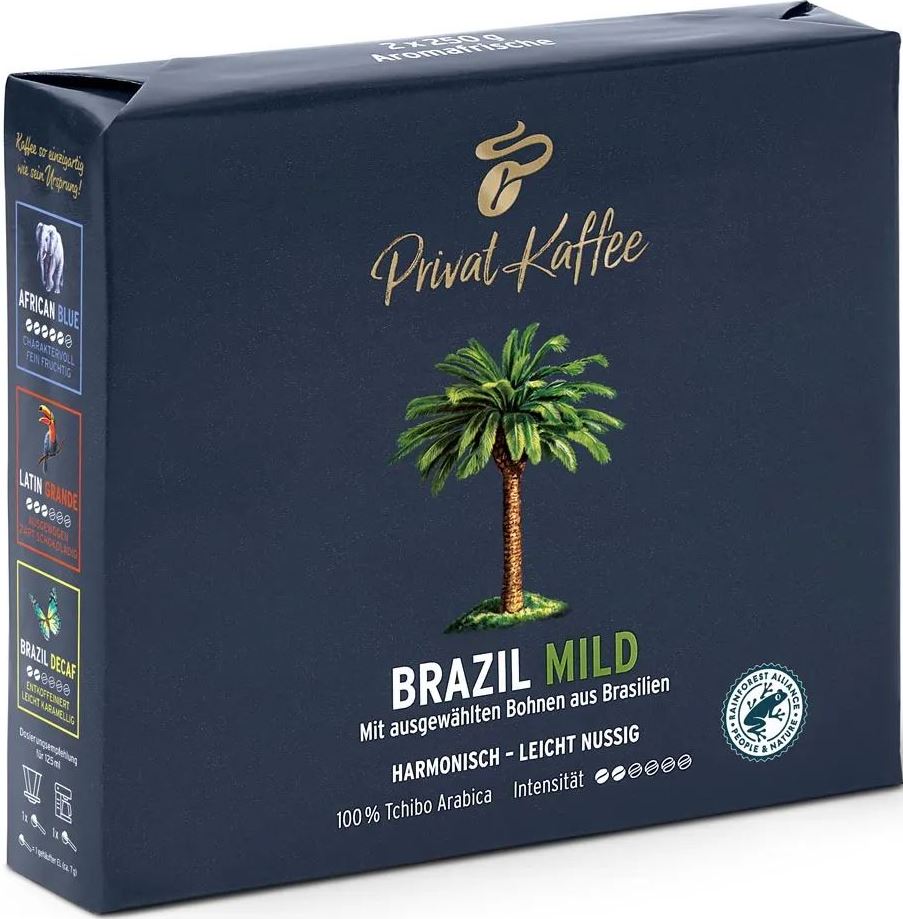 Tchibo Private Brazil Mild Ground Coffee, 250 g (Price per 1 Pack)