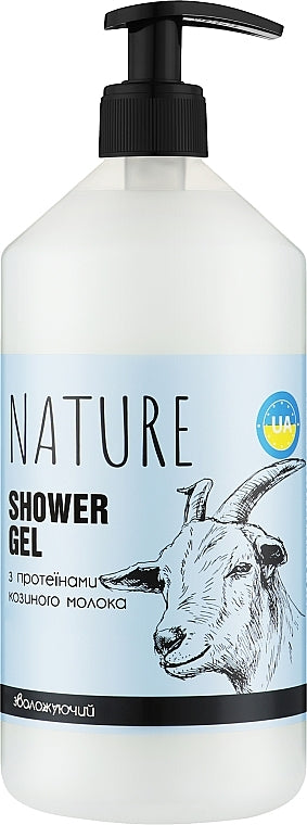 Bioton Nature Goat Milk Protein Shower Cream Gel with Pump, 900 mL