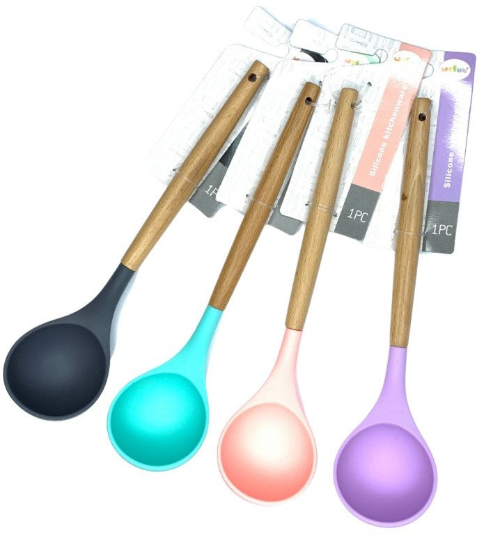Benson Bamboo Silicone Ladle, 31.5 cm