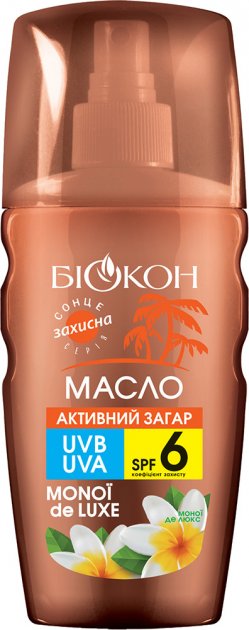 Biokon Monoi de Luxe Active Tan Oil Spray SPF 6, 160 mL