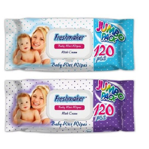 Freshmaker Kids Wet Wipes with Lid, 120 pcs - Image 2
