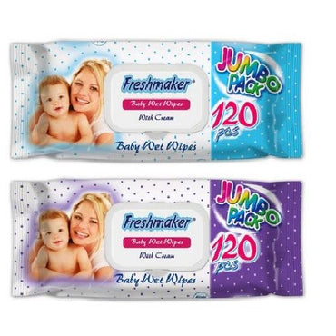 Freshmaker Kids Wet Wipes with Lid, 120 pcs - Image 2