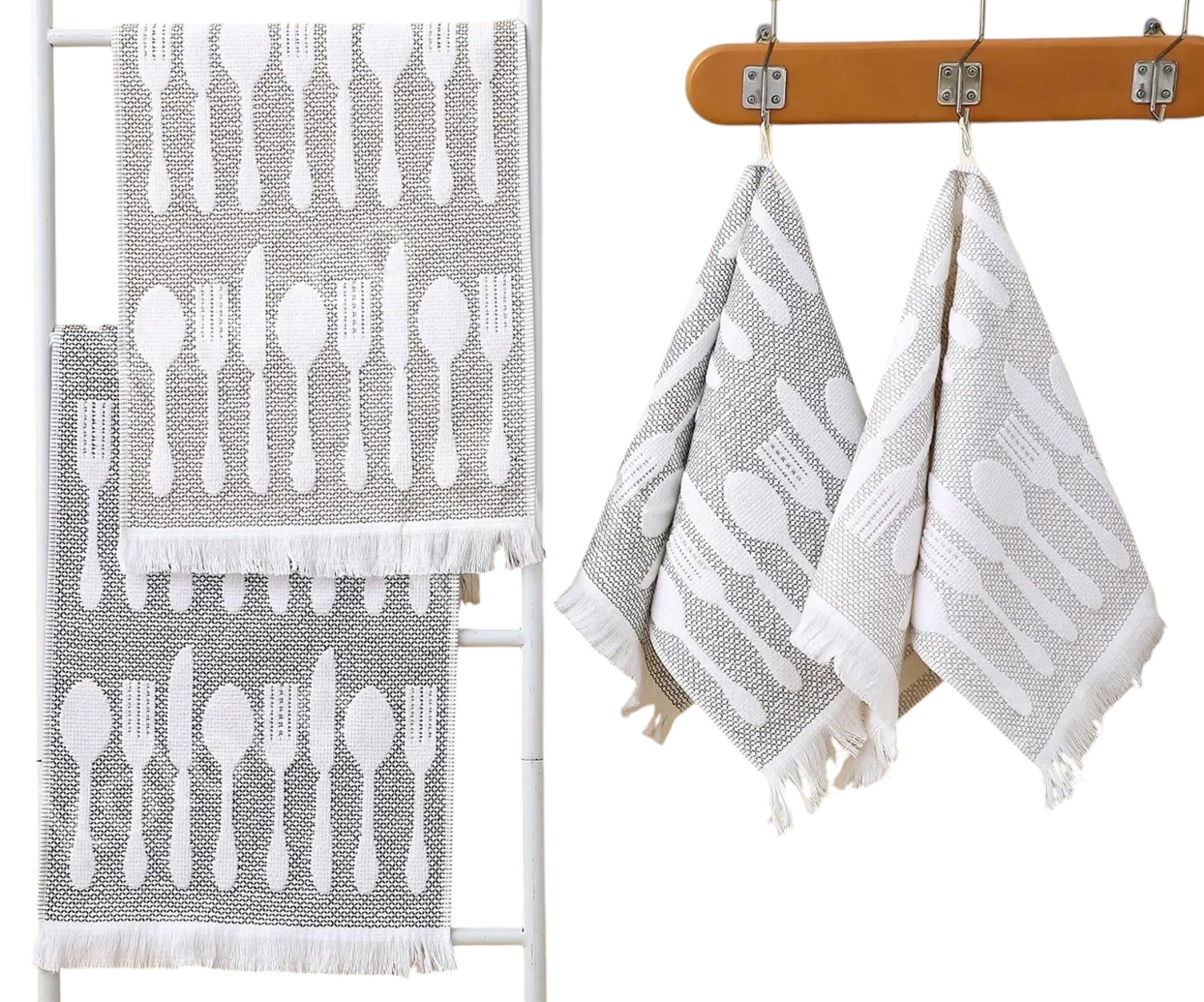 Koloco 40-32 Linen & Terry Kitchen Towel, 25 x 50 cm