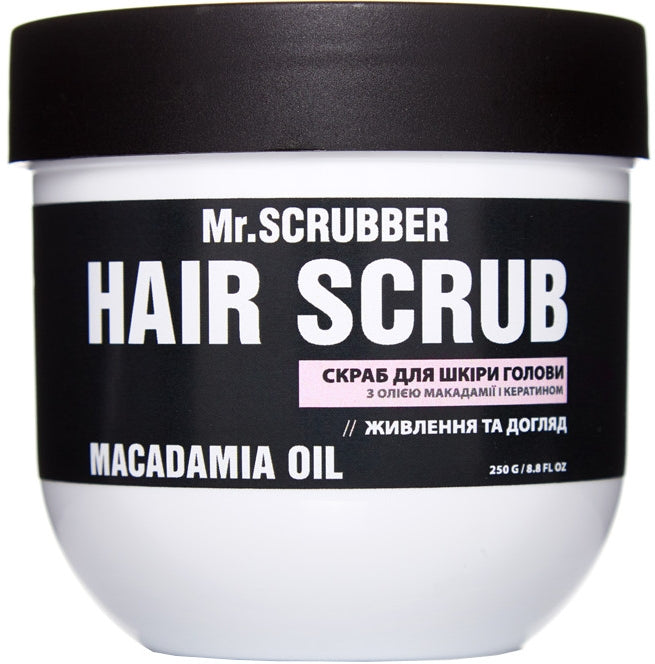 Mr. Scrubber Macadamia Oil Hair & Scalp Scrub, 250 g