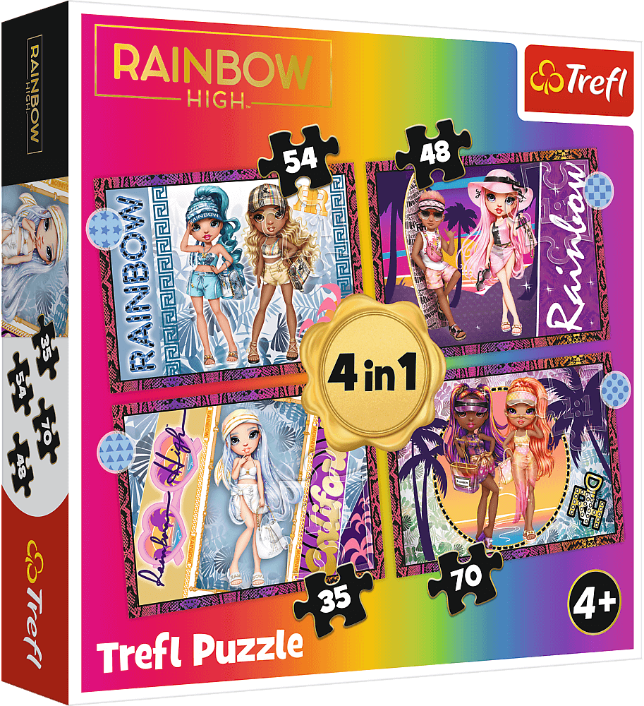 Trefl 34614 Rainbow High 4-in-1 Puzzle