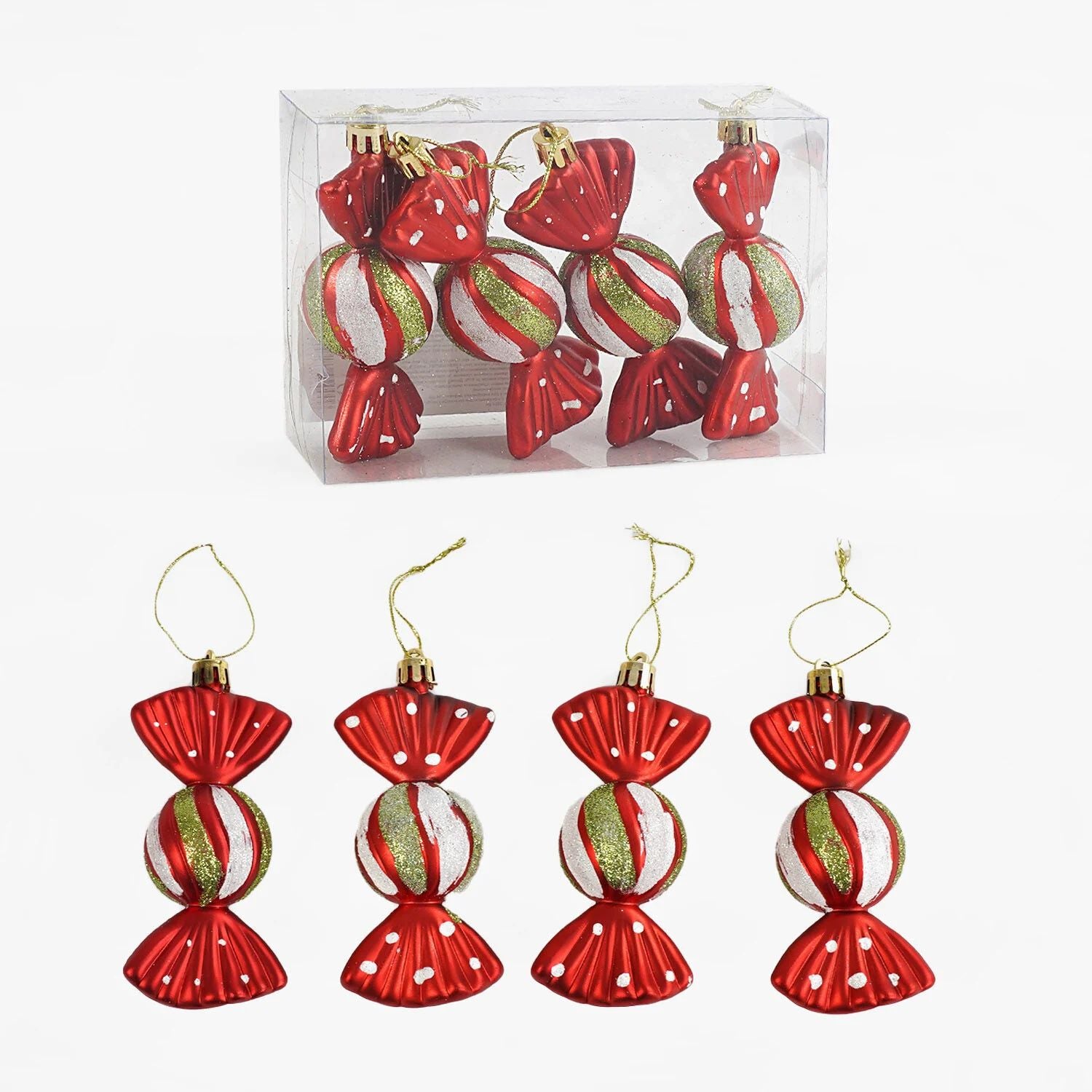 C 67179 Candy Christmas Ornaments, 11 cm, 4 pcs