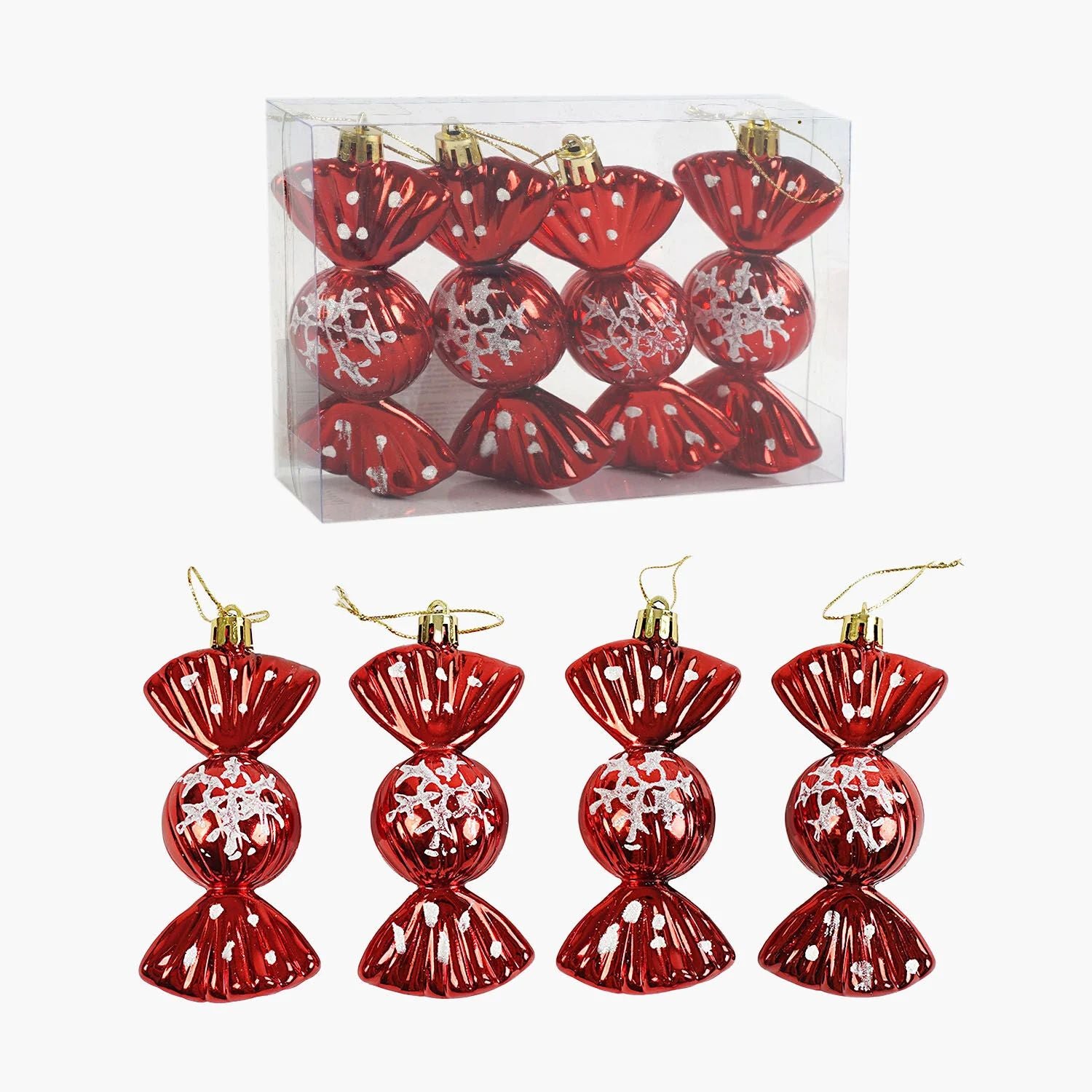 C 67180 Candy Christmas Ornaments, 12 cm, 4 pcs