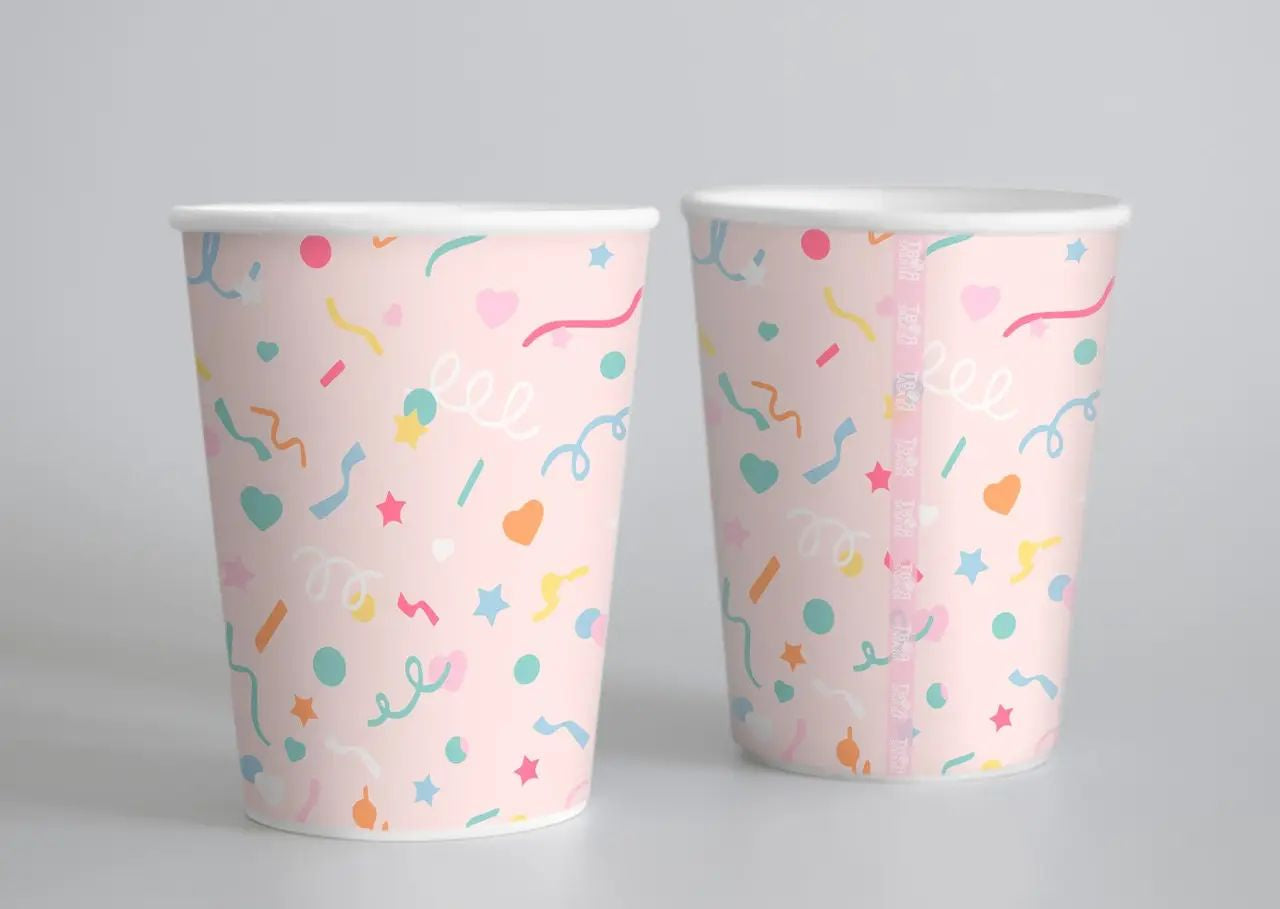 Confetti Paper Cups, 250 mL, 10 pcs - Image 2