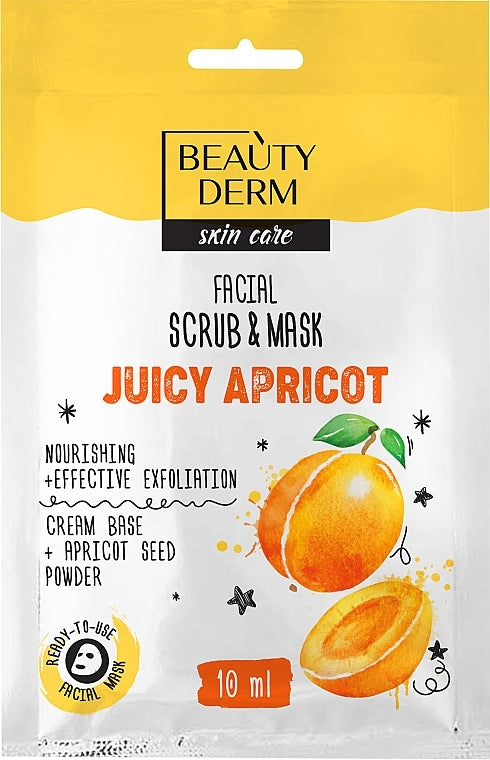Beautyderm Juicy Apricot Face Mask Scrub, 10 mL
