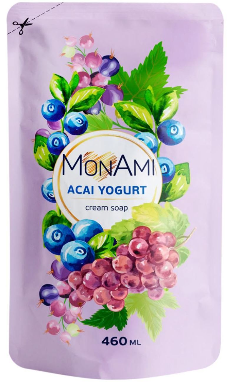 Mon Ami Acai Yogurt Liquid Hand Soap Refill Pouch, 460 mL
