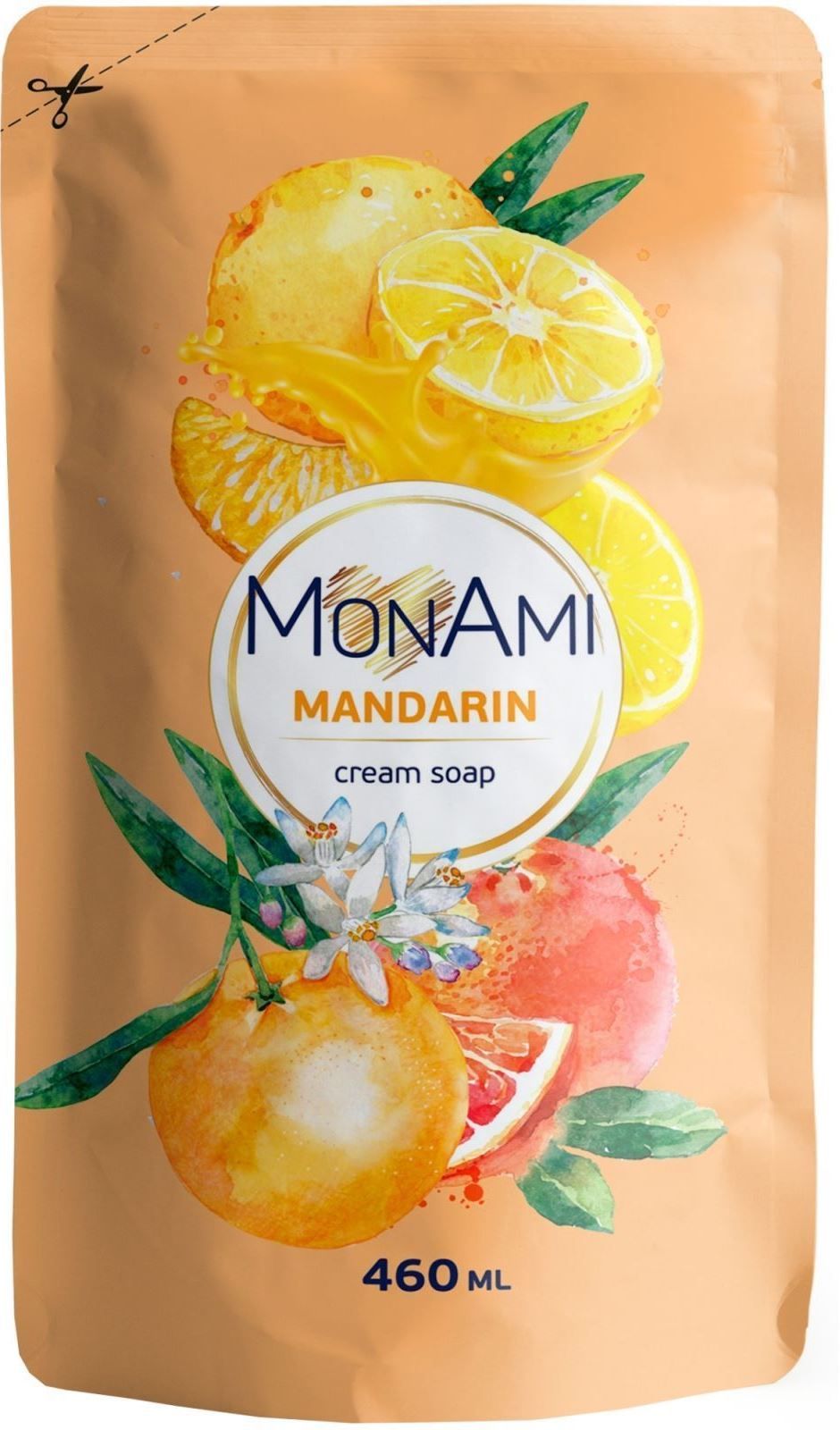 Mon Ami Mandarin Liquid Hand Soap Refill Pouch, 460 mL