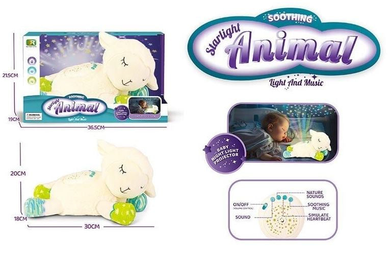 DR 5204 Sleepy Sheep Night-Light with Starry Sky Projector, Lullabies & Heartbeat Sounds