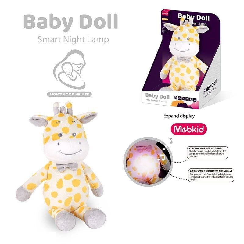 MBQ 665-6 Boxed Giraffe Night-Light with Rechargeable Battery, Lights & Melodies