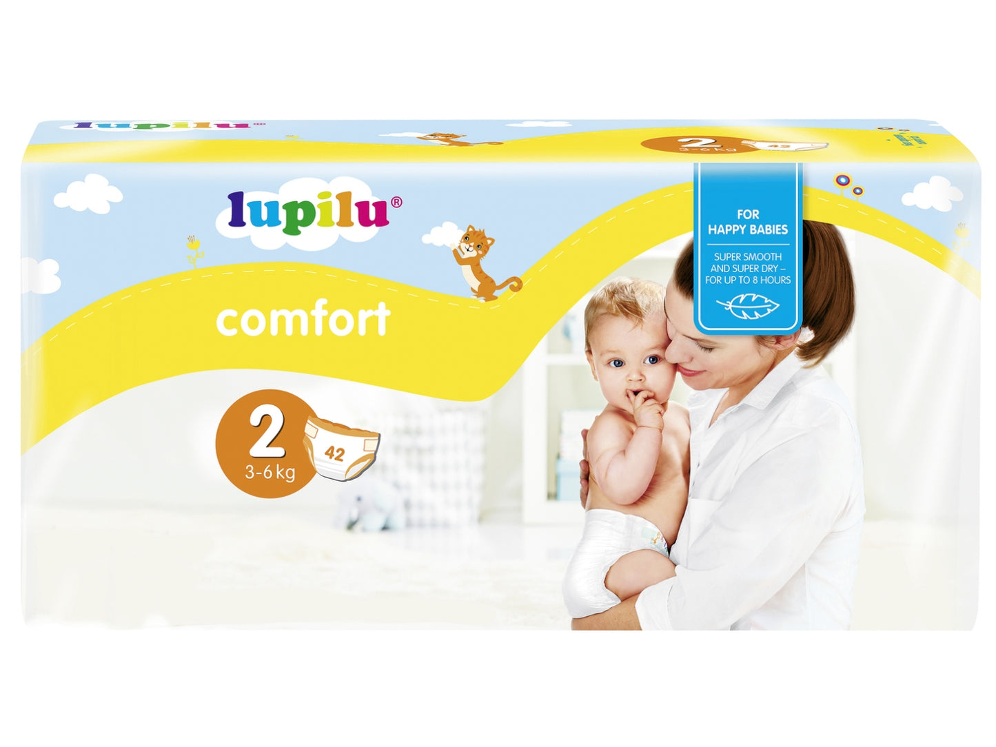 Lupilu Comfort Size 2 Baby Diapers, 3-6 kg, 42 pcs