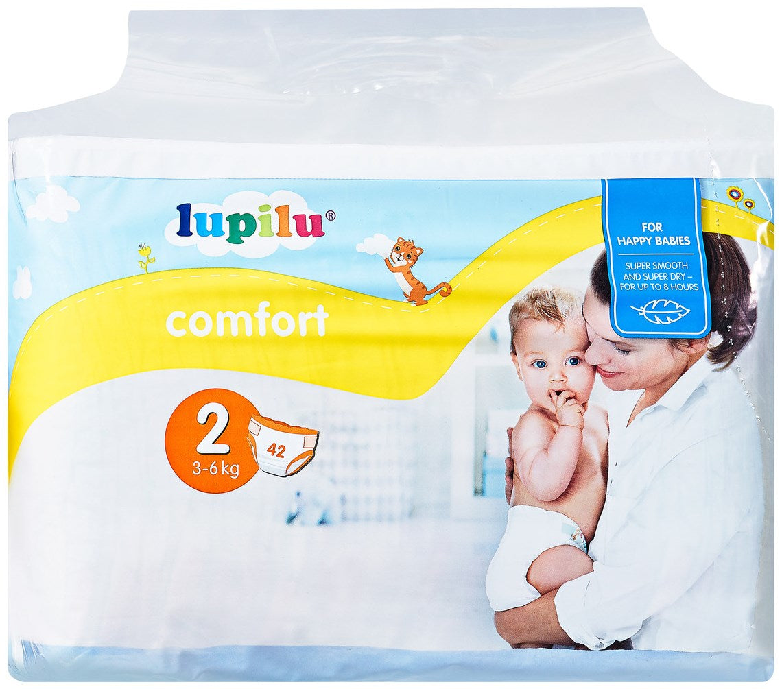Lupilu Comfort Size 2 Baby Diapers, 3-6 kg, 42 pcs - Image 3