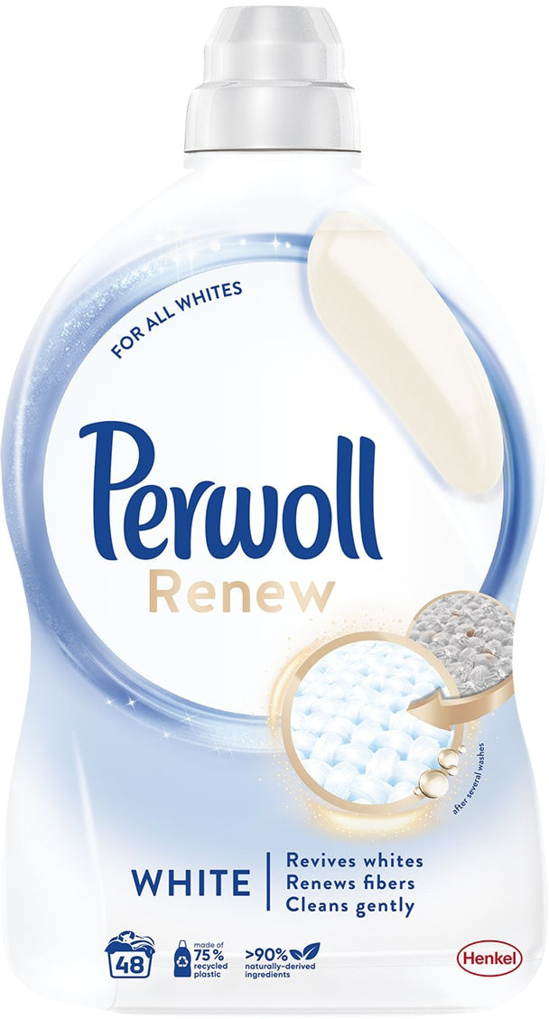 Perwoll Renew White Laundry Detergent Gel, 48 Loads, 2.88 L
