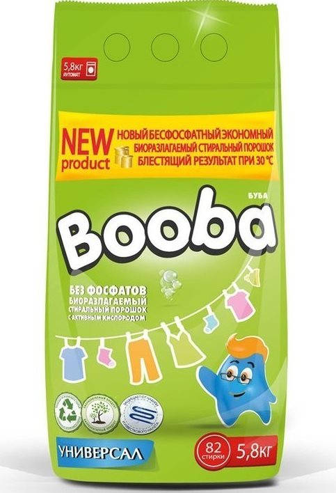 Booba Universal Laundry Detergent Powder, 82 Loads, 5.8 kg