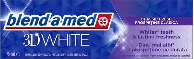 Blend-a-med 3D White Classic Fresh Toothpaste, 75 mL