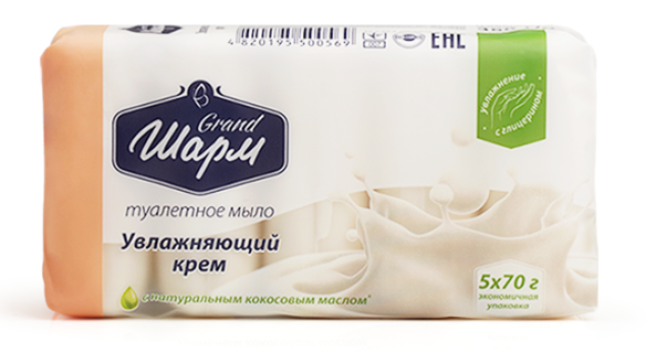 Sharm Moisturizing Cream Bar Soap, 5 x 70 g