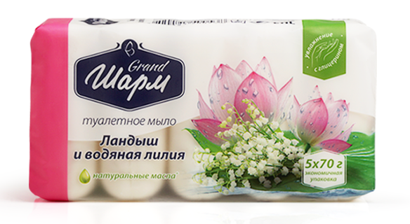 Sharm Lily of the Valley & Water Lily Bar Soap, 5 x 70 g
