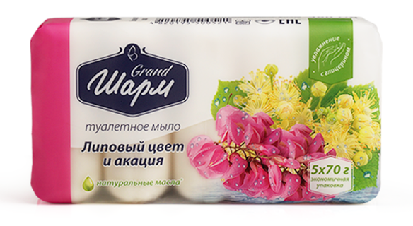 Sharm Linden Blossom & Acacia Bar Soap, 5 x 70 g