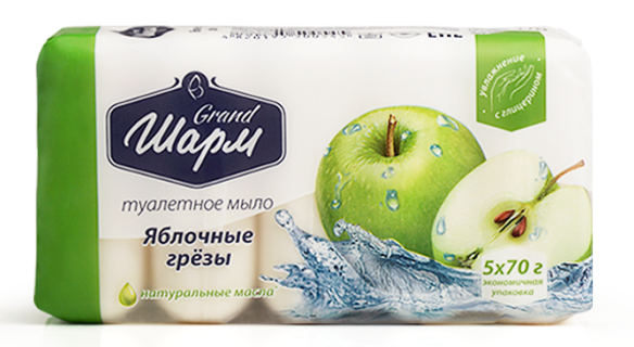 Sharm Apple Dreams Bar Soap, 5 x 70 g