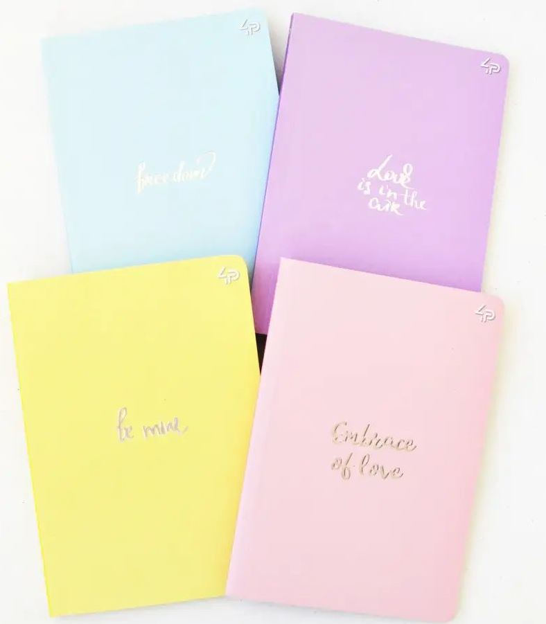 4Profi B6 Title Note Notebook with Colored Pages, 56 Sheets, Assorted