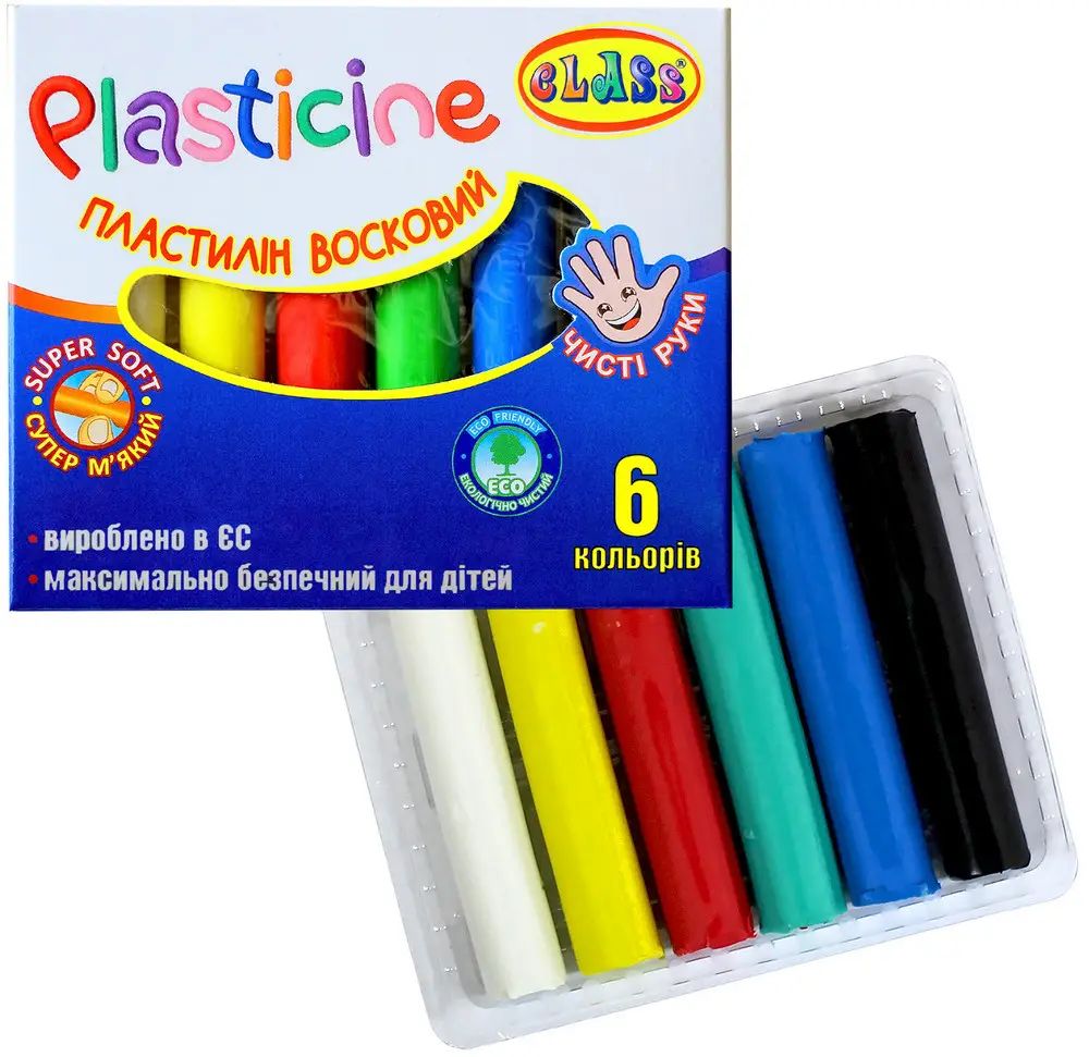 Class ECO Clean Hands 7622 Modeling Clay, 6 Colors