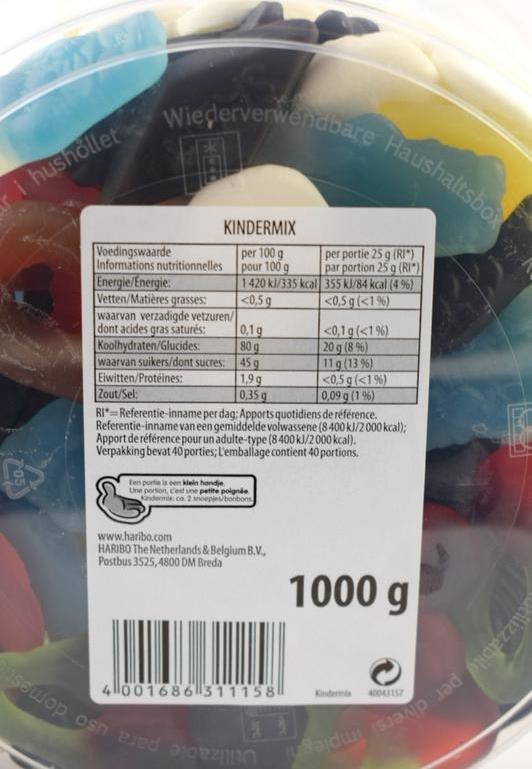 Haribo KinderMix Gummy Candy, 1 kg - Image 2