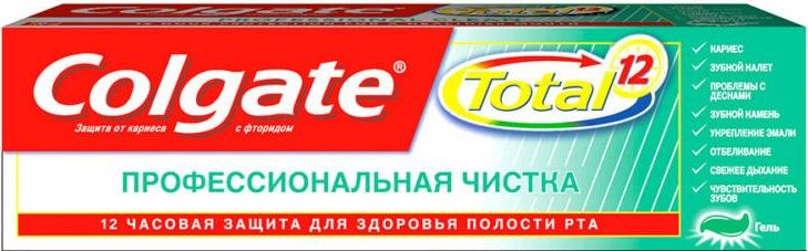 Colgate Total 12 Professional Cleaning Gel Toothpaste, 75 mL