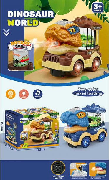 QB-36Y Dinosaur World Musical Toy Car in Box - Image 2