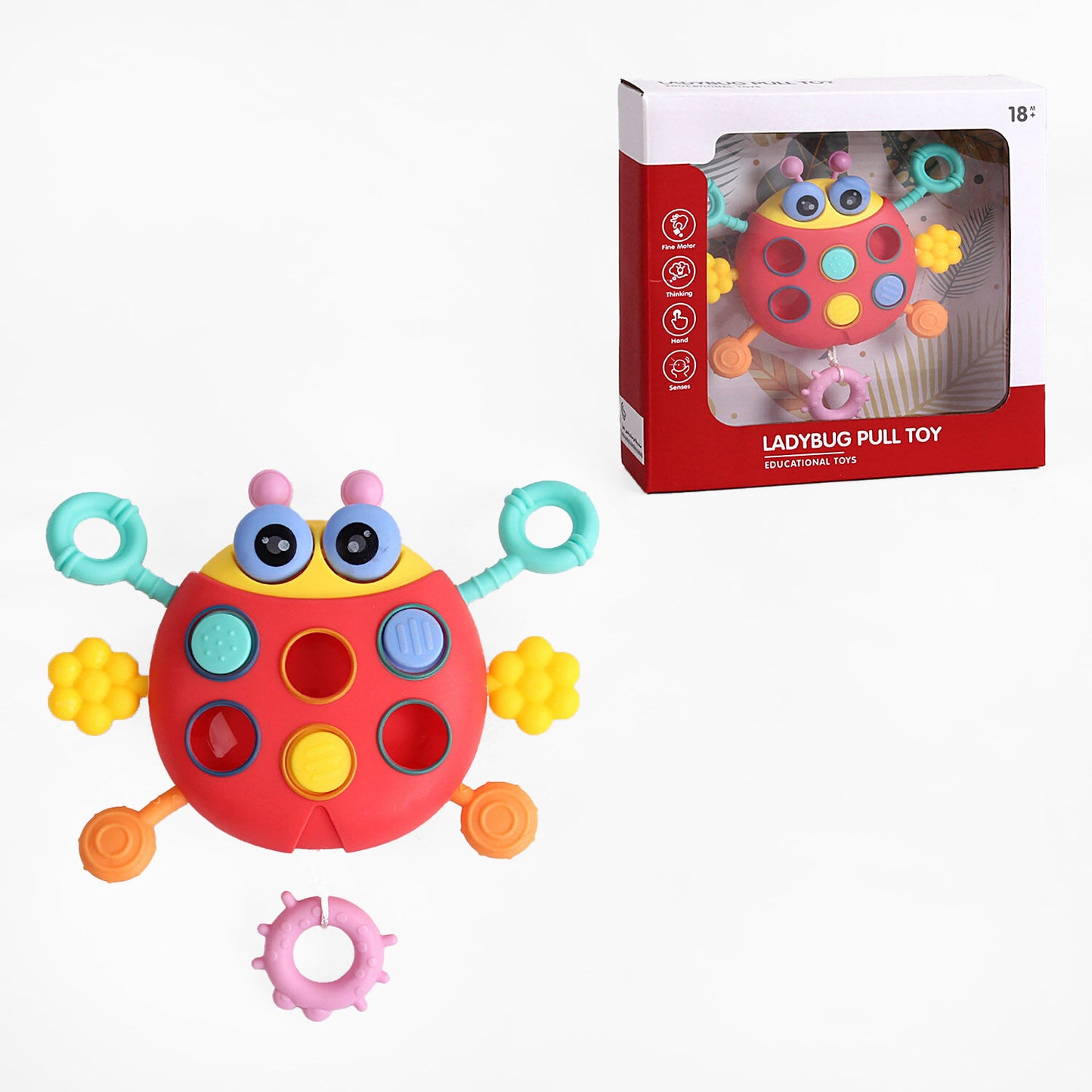 YL 368 A Rattle Game with Ratchet, Finger Game & Teether