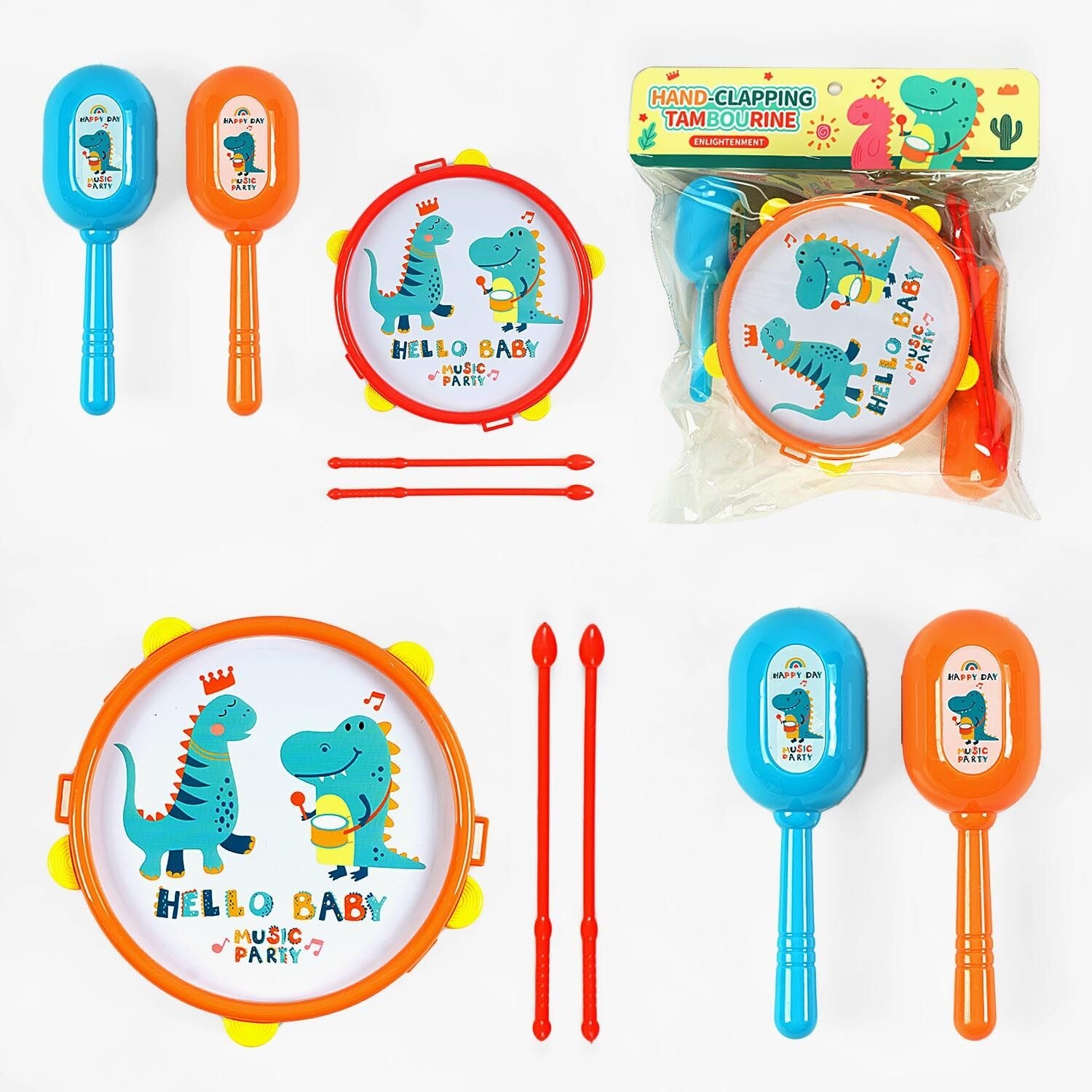 8838-13 Musical Instrument Set with Drum & Maracas in Bag - Image 3