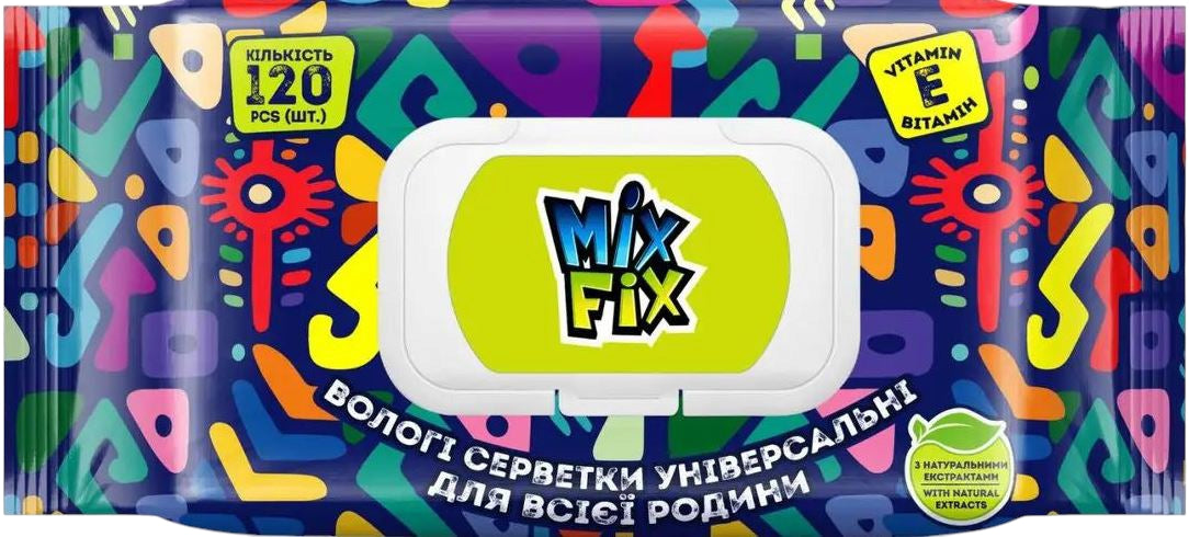 Mix Fix Family Wet Wipes with Lid, 120 pcs