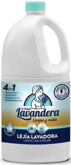 La Antigua Lavandera Classic 4-in-1 Gel Bleach for Clothes & Surfaces, 2 L