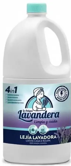 La Antigua Lavandera Lavender 4-in-1 Gel Bleach for Clothes & Surfaces, 2 L
