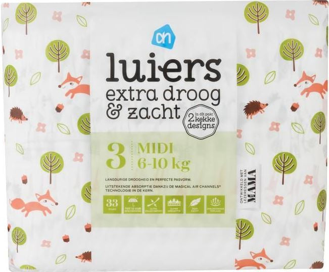 Albert Heijn Size 3 Baby Diapers, 6-10 kg, 33 pcs