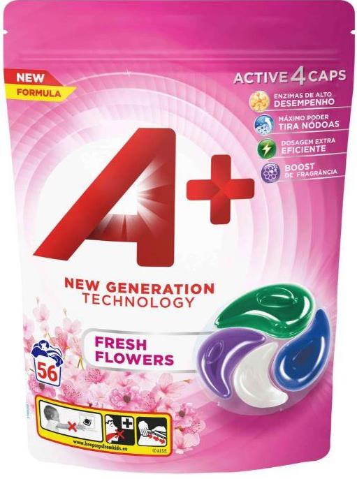 A+ 4-in-1 Fresh Flowers Laundry Detergent Pods, 56 pcs (Price per 1 pc)