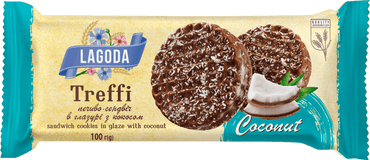 Zagora Treffi Sugar Cookies in Milk Glaze with Coconut, 100 g - Image 2
