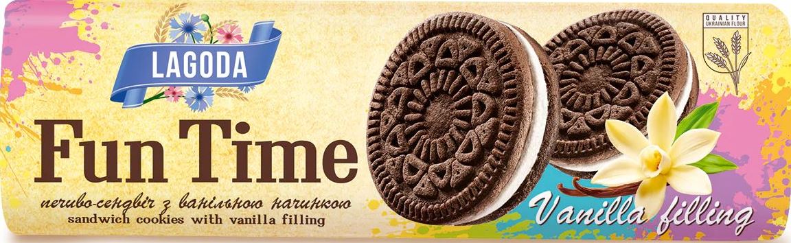 Lagoda Fun Time Vanilla-Filled Sandwich Cookies, 130 g - Image 2