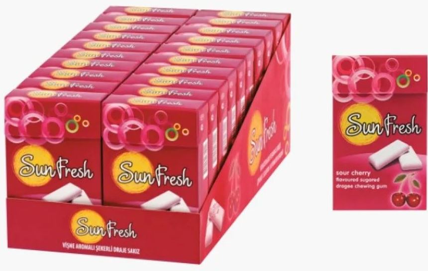 Sun Fresh Cherry Chewing Gum, 13.2 g