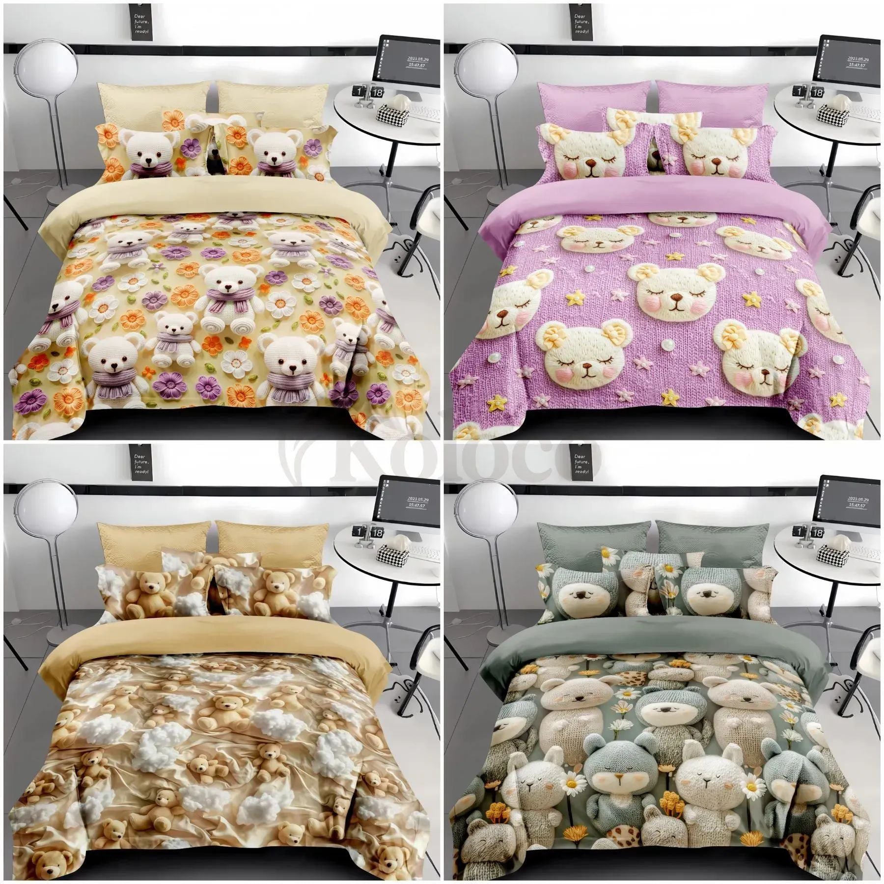 Koloco 06-594-20 Kids' 5D Flannel Twin Bedding Set