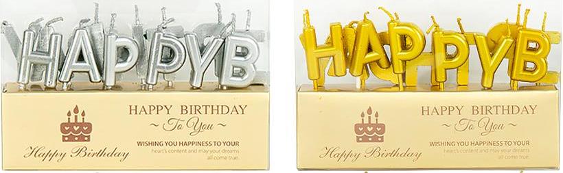 Cake Letter Candles TL-1052 Happy Birthday
