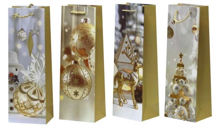 2604 Christmas Bottle Gift Bag