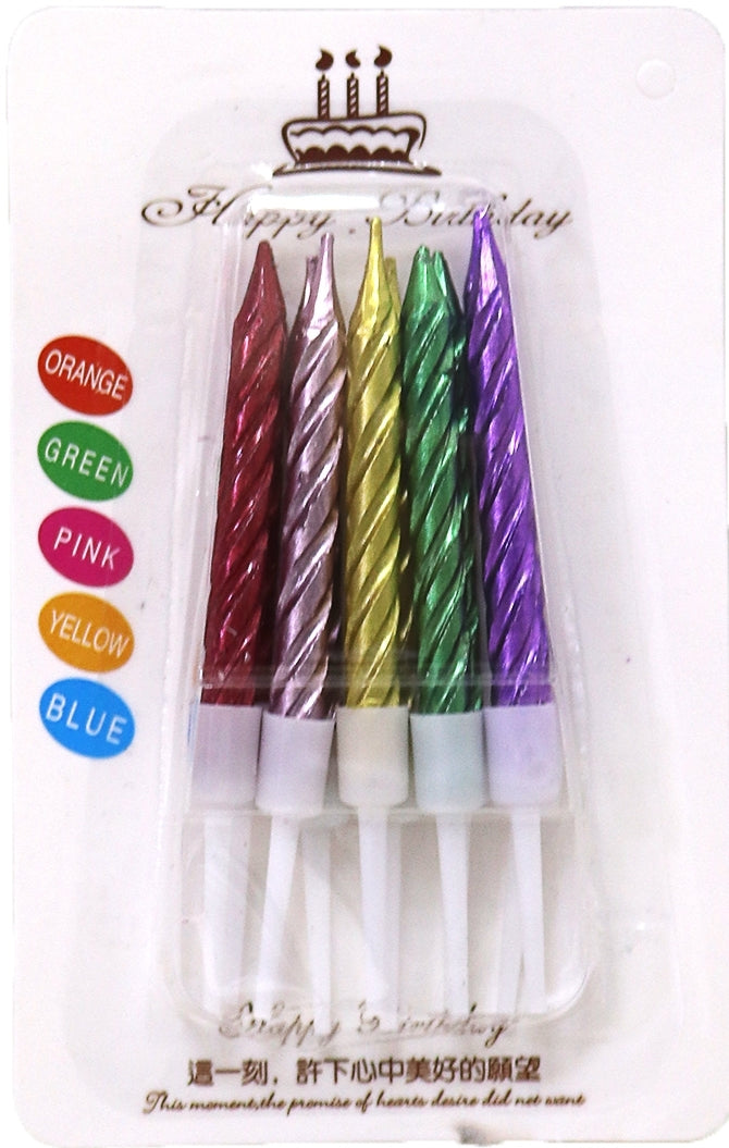 Happy Birthday Pearl Cake Candles, 10 pcs