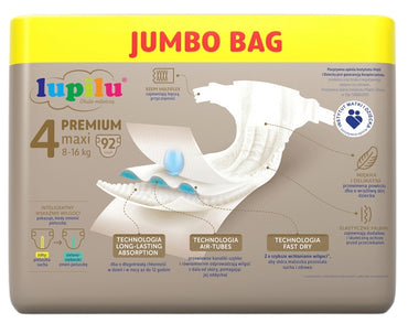 Lupilu Premium Jumbo Bag 4 Baby Diapers, 92 pcs, 8-16 kg - Image 2